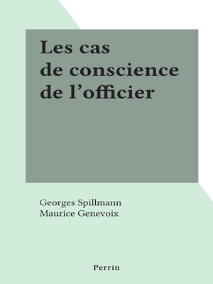 cover image of Les cas de conscience de l'officier